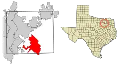 Location of McLendon-Chisholm in Rockwall County, Texas