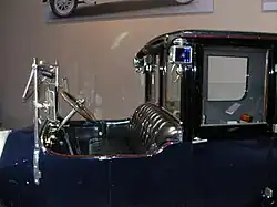 Driver's area in a Town Car