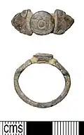 Silver TOT ring from Lincolnshire (Henig Type VIII)