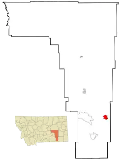 Location of Ashland, Montana