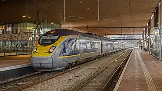 Eurostar train at Rotterdam Centraal Station