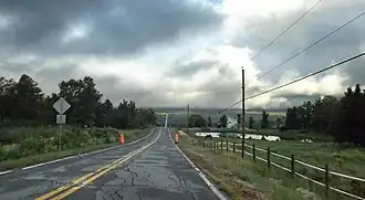 Route 210 nearing Saint-Mathias-de-Bonneterre.
