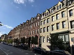 Rowhouses and commercial buildings in Mid-Town Belvedere, Baltimore