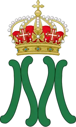 Royal Monogram of Queen Maria-José of Italy