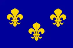 The Royal Banner of France[26] or "Bourbon Flag". The House of Bourbon ruled France from 1589 to 1792 and again from 1815 to 1848.