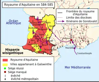 Kingdom of Aquitaine (584-585).