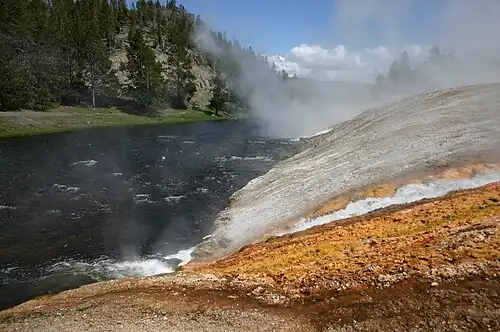 Runoff into Firehole River
