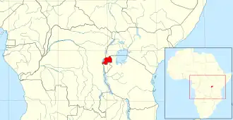 Location of Rwanda