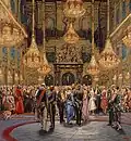 The reception of the Lord Mayor in the Burgerzaal of the Royal Palace on the Dam, 1929