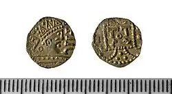 Saxon sceat with a TOT motif