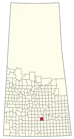 Location of the RM of Pense No. 160 in Saskatchewan