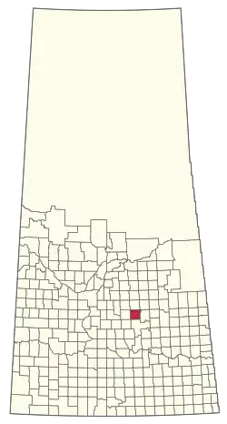 Location of the RM of Prairie Rose No. 309 in Saskatchewan
