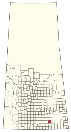 Location of the RM of Weyburn No. 67 in Saskatchewan