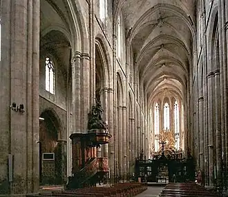 Basilica of Mary Magdalene, begun 1295.