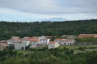 The village of Saint-Martin-de-Fenouillet, with the Canigó in the background