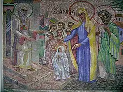 St Anne Mosaic, Marian Year 1954, by Boris Anrep, Cathedral of Christ the King, Mullingar