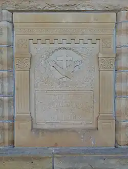 Plaque at Saint Fidelis, John Linenberger, Victoria, Kansas