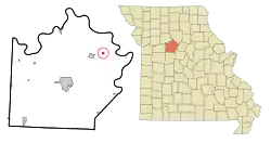 Location of Gilliam, Missouri