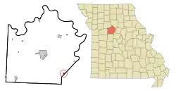 Location of Nelson, Missouri