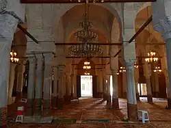 Inside the prayer hall