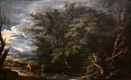 Mercury and the Dishonest Woodsman (ca. 1663), oil on canvas, 125.7 x 202.1&nbsp;cm., National Gallery