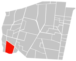 Location of San José Insurgentes (in red) within Benito Juárez borough