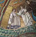 Mosaic of Saint Vitalis in the Apse of the Basilica of San Vitale in Ravenna, Italy