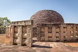Sanchi Stupa No.2, the earliest known stupa with important displays of decorative reliefs, c. 125 BCE[39]