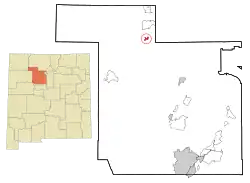 Location of Cuba, New Mexico