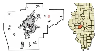 Location of Southern View in Sangamon County, Illinois.