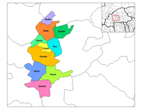 Pouni Department location in the province