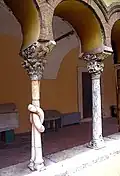 Columns of the cloister of Santa Sofia in Benevento, Italy
