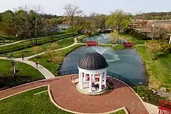 Photo of Sarah's Glen which includes the gazebo and grass area.