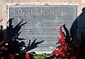 Plaque at Saunders Park