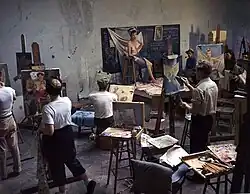 Life class at the Ringling Museum of Art in Sarasota, Florida, 1947