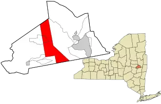 Location in Schenectady County and the state of New York.