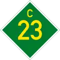 C23 road shield}}