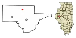 Location of Littleton in Schuyler County, Illinois.