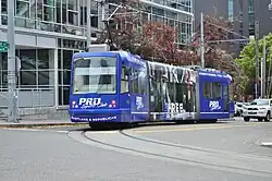Three-section low-floor car in Seattle, United States