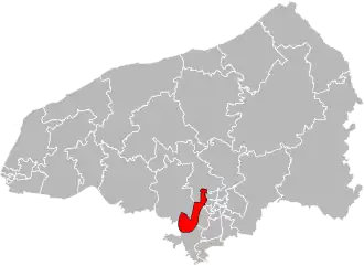 Situation of the canton of Canteleu in the department of Seine-Maritime