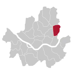 Location of Jungnang District in Seoul
