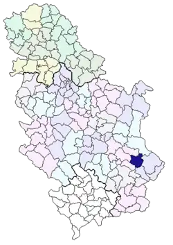 Municipality of Bela Palanka in Serbia