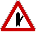Oblique side road with priority, from the right