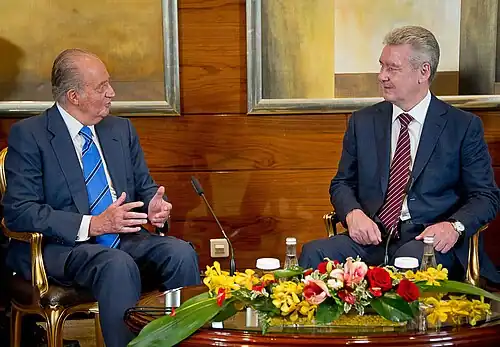 Sergei Sobyanin and Juan Carlos I. July 19, 2012