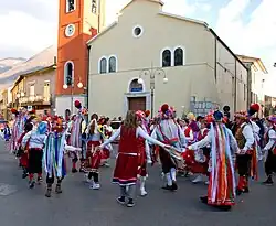 Carnival in front of Santa Maria della Neve church