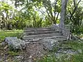 Concrete and stone stair ruins