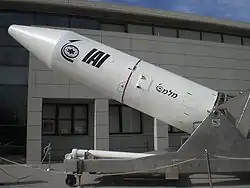 Third stage of a Shavit / Jericho 2 with IAI logo