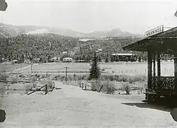 Shawnee town and railroad station taken in the 1880s.