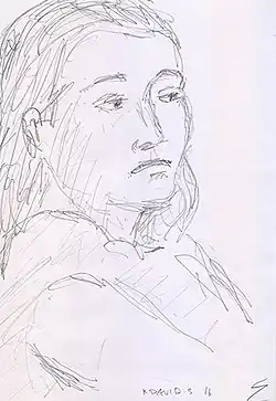 Sibylle, 21 x 29,7&nbsp;cm, Graphit auf Papier, 2016