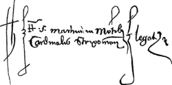 Tamás Bakócz's signature